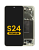 OLED Assembly with Frame for Galaxy S24 (S921) (Amber Yellow) (Premium)