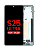 OLED Assembly with Frame for Galaxy S25 Ultra (S938) (Titanium Black) (Aftermarket Plus Soft)