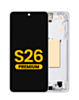 OLED Assembly with Frame for Galaxy S26 (S942) (White) (Premium)
