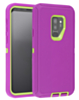 Heavy Duty Case for Galaxy S9 Plus (HOT PINK & GREEN) (Only Ground Shipping)