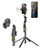 AI Face Tracking 360° Rotating Selfie Stick Tripod - BLACK (Only Ground Shipping)