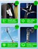 Magnetic Phone Selfie Stick for iPhone/Android (BLACK) (Only Ground Shipping)
