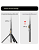 Auto Pop-Up Selfie Stick Tripod with Bluetooth Remote (BLACK) (Only Ground Shipping)