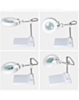 (2in1) Desktop Magnifier Lamp with LED Light and Adjustable Arm (Only Ground Shipping)