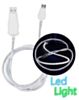 Visible USB A-M Flowing LED Fast Charging Cable (WHITE) (3ft) (5W) (Only Ground Shipping)