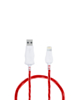 Visible USB A-L Non-MFI Flowing LED Fast Charging Cable (RED) (3ft) (10W) (Only Ground Shipping)