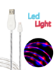 Visible USB A-C Glowing LED Fast Charging Cable (BLUE & RED) (3ft) (10W) (Only Ground Shipping)