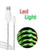 Visible USB A-C Glowing LED Fast Charging Cable (GREEN & RED) (3ft) (10W) (Only Ground Shipping)