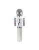 Shiny Karaoke Microphone Speaker with Disco Ball Insert - WHITE PEARLS (Only Ground Shipping)