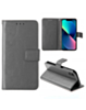 Leather Wallet Case with Card Slot - GRAY for iPhone XR (Only Ground Shipping)