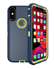 Heavy Duty Case for iPhone XS Max (DARK BLUE & LIGHT GREEN) (Only Ground Shipping)