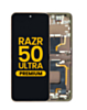 Main OLED Assembly with Frame for Motorola Razr Plus / Razr 50 Ultra (XT2451 / 2024) / Razr Plus (XT2557 / 2025) (PEACH FUZZ) (Premium)