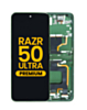 Main OLED Assembly with Frame for Motorola Razr Plus / Razr 50 Ultra (XT2451 / 2024) / Razr Plus (XT2557 / 2025) (SPRING GREEN) (Premium)