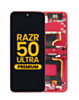 Main OLED Assembly with Frame for Motorola Razr Plus / Razr 50 Ultra (XT2451 / 2024) / Razr Plus (XT2557 / 2025) (HOT PINK) (Premium)