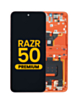 Main OLED Assembly with Frame for Motorola Moto Razr 50 (XT2453 / 2024) (SPRITZ ORANGE) (Premium)