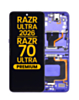 OLED Assembly with Frame for Moto Razr Ultra 2026 / Razr 70 Ultra (XT2655 / 2026) (ORIENT BLUE) (Premium)