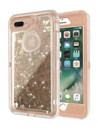 Protective Glitter Liquid Case - ROSE GOLD for iPhone 8 / 7 / 6S / 6 (Only Ground Shipping)