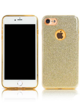 Shiny Film Material Innovation TPU Case - GOLD for iPhone 8P / 7P (Only Ground Shipping)