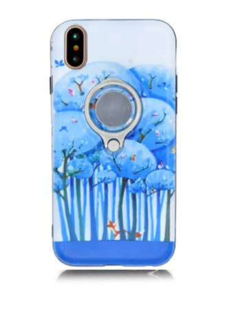 Luxury Marble Design Pattern TPU Case with iRing - Style 11 for iPhone XR (Only Ground Shipping)