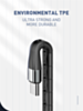 LDNIO LS50 USB A-L Non-MFI TPE Bracelet Charging Cable (WHITE) (0.5ft) (12W) (Only Ground Shipping)