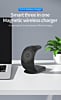 Brookstone (3in1) Curved Wireless Charging Station - BLACK (15W) (Only Ground Shipping)