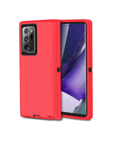 Heavy Duty Case for Galaxy Note 20 Ultra (RED & BLACK) (Only Ground Shipping)