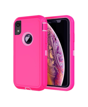 Heavy Duty Case for iPhone XR (HOT PINK) (Only Ground Shipping)