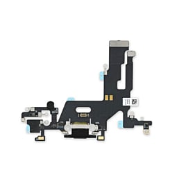 Purchase the Charging Port Flex Cable for iPhone 11 in black, aftermarket version.