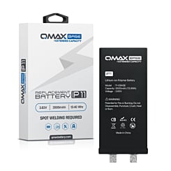 Purchase the QMAX Base Extended Capacity Replacement Battery for iPhone 11, spot weld required, 3500 mAH.








