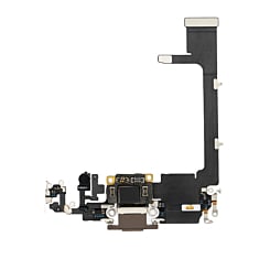 Shop the charging port flex cable in gold for iPhone 11 Pro, aftermarket.


