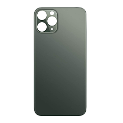 Buy the back glass with bigger camera hole for iPhone 11 Pro, no logo, in Midnight Green.

