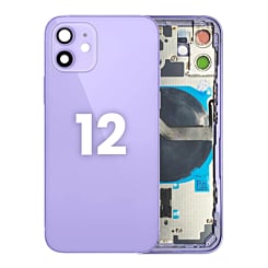 Back Housing Frame with Small Components Pre-Installed for iPhone 12 (NO LOGO) (PURPLE)