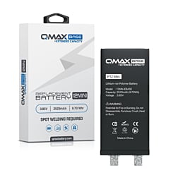 Shop the QMAX Base extended capacity replacement battery for iPhone 12 Mini with 2520 mAh, spot weld required.
