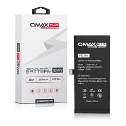 QMAX Plus Extended Capacity Replacement Battery for iPhone 12 Mini (2520 mAh) (Only Ground Shipping)