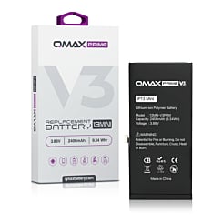 Order the QMAX Prime V3 Replacement Battery for iPhone 13 Mini No Pop-Up 2406 mAh.

