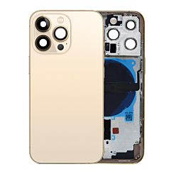 Buy the Back Housing Frame with Small Components Pre-Installed for iPhone 13 Pro NO LOGO US Version GOLD.
