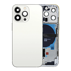 Purchase the Back Housing Frame with Small Components Pre-Installed for iPhone 13 Pro NO LOGO US Version SILVER.
