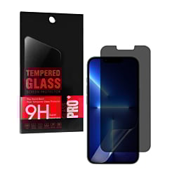 Purchase the 2.5D Privacy Tempered Glass for iPhone 13, 13 Pro, 14, or 16e – 1 piece.