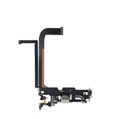 Purchase the silver aftermarket charging port flex cable for iPhone 13 Pro Max.

