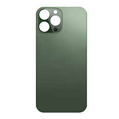 Buy the back glass with bigger camera hole for iPhone 13 Pro Max alpine green, no logo.

