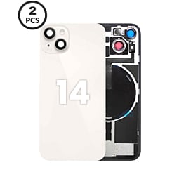 Back Glass with Wireless NFC and MagSafe Magnet for iPhone 14 (Pack of 2) (NO LOGO) (STARLIGHT)