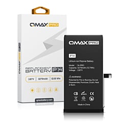 Order the QMAX Pro replacement battery for iPhone 14, 3279 mAh.