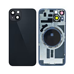 Purchase the midnight back glass with frame and MagSafe magnet for iPhone 14, no logo.