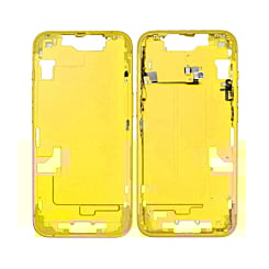 Grab the wholesale deals on the yellow middle frame with small parts for iPhone 14 US version.