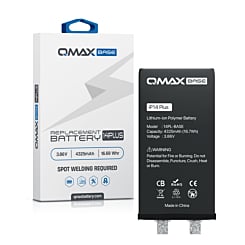Shop the QMAX base replacement battery for the iPhone 14 Plus — 4325 mAh, spot weld required.
