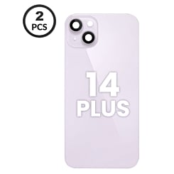 Back Glass with Frame and MagSafe Magnet for iPhone 14 Plus (Pack of 2) (NO LOGO) (PURPLE) 