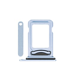 Purchase the dual SIM card tray for the iPhone 14 or 14 Plus — in Blue.
