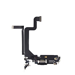 Shop the Charging Port Flex Cable for iPhone 14 Pro Max in Space Black, aftermarket.
