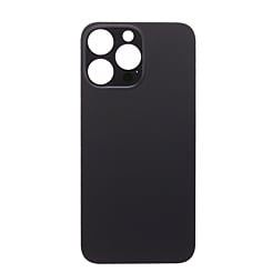 Purchase the Back Glass with a Bigger Camera Hole for iPhone 14 Pro Max in Space Black, no logo.
