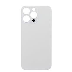 Buy the Back Glass with a Bigger Camera Hole for iPhone 14 Pro Max in Silver, no logo.
